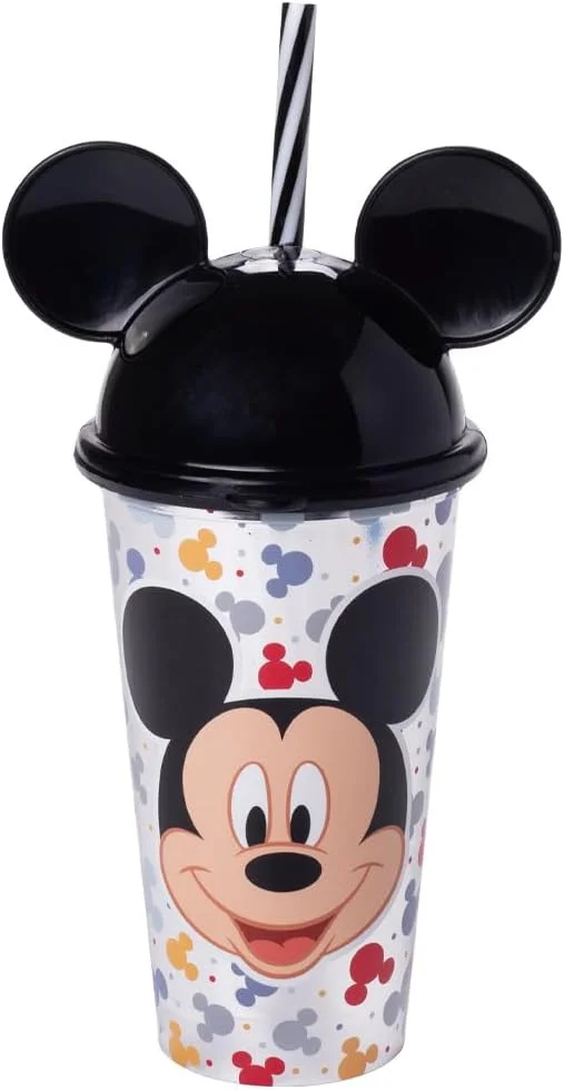 Copo com Canudo 500 ml Mickey