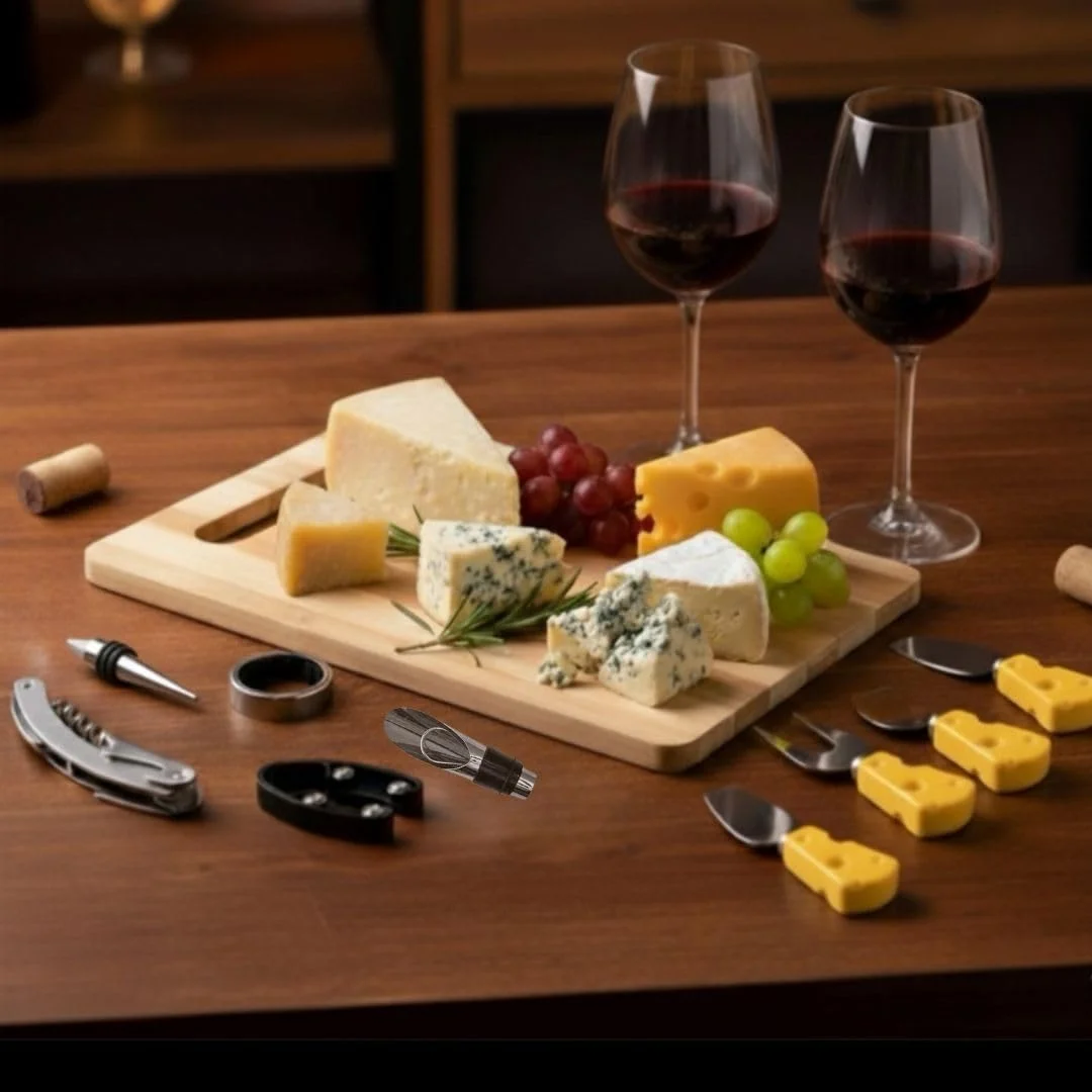 KIT Degustação Vinho e Queijo – 10 Peças