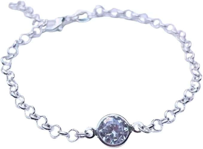 Pulseira Feminina Pontos de Luz Prata