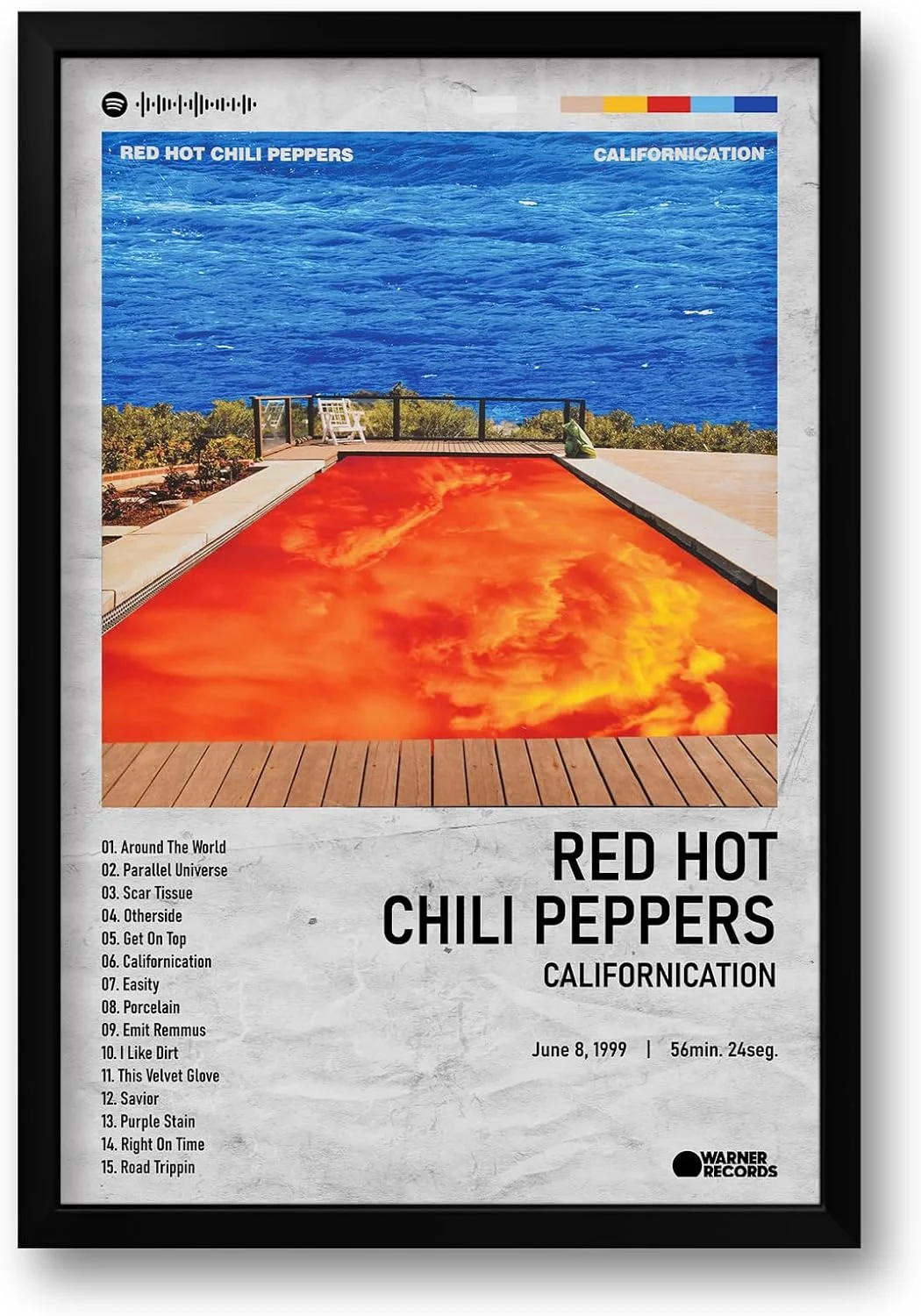 Quadro Álbum Spotify Californication - Red Hot Chili Peppers