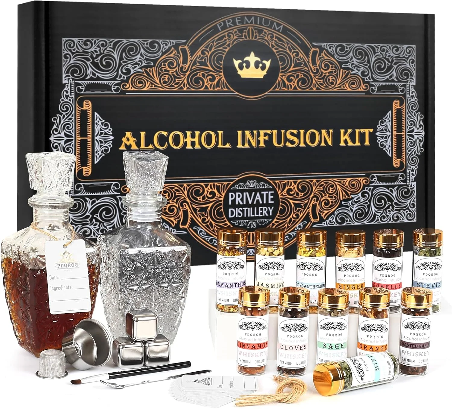 Kit De Infusão De Álcool Para Uísque, Gim, Vodca, Tequila E Rum