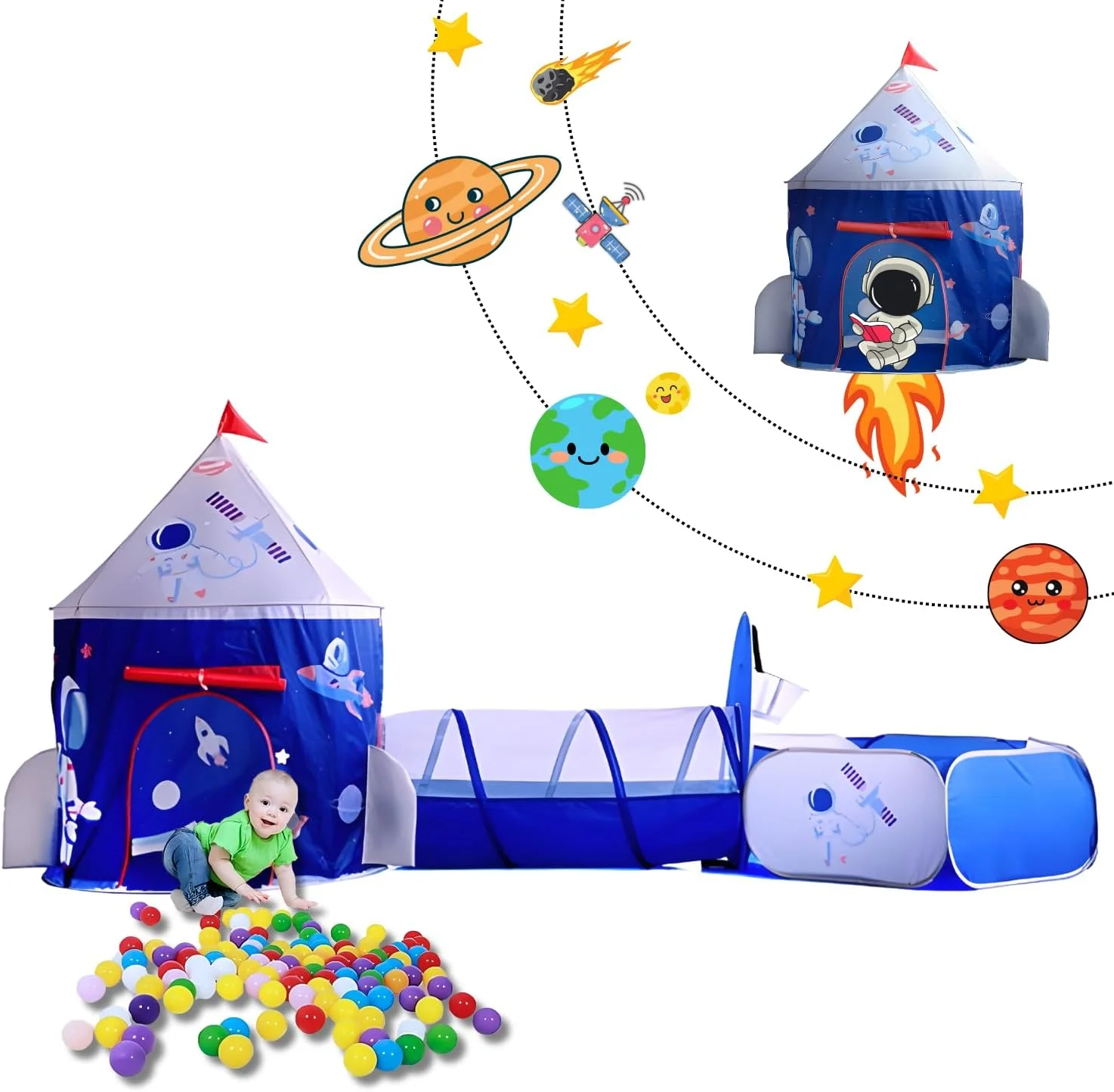 17. Barraca Astronauta Toca Túnel c/ Cesta Basquete