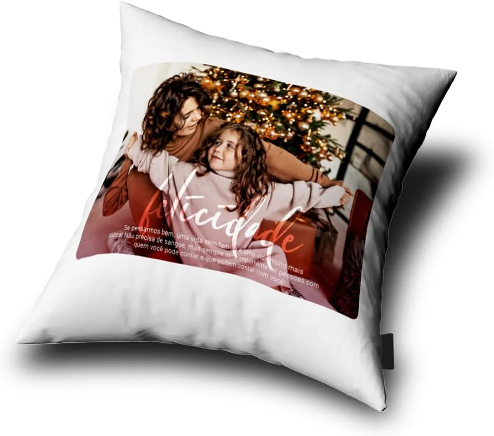 Almofada Branca Frente Personalizada